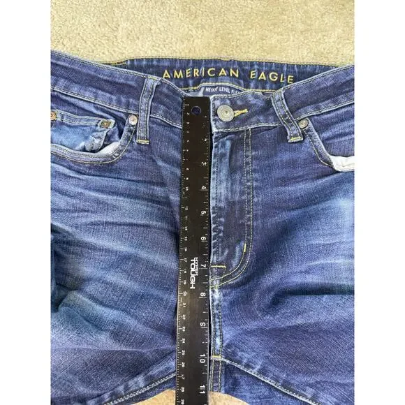 AE American Eagle Jeans Next Level Flex Slim Distressed 32 x 34 (33 inseam) C095 - Picture 13 of 16